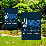 6KNG. Type 1 Diabetes-30x40 Garden Flag Mockup 2 Side