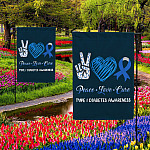 6KNG. Type 1 Diabetes-30x40 Garden Flag Mockup 2 Side-2