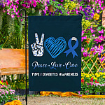 6KNG. Type 1 Diabetes-30x40 Garden Flag Mockup 4