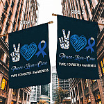 6KNG. Type 1 Diabetes-30x40 House Flag Mockup 2 Side-1