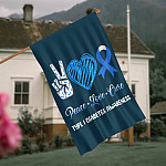 6KNG. Type 1 Diabetes-30x40 House Flag Mockup 4