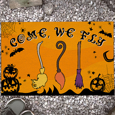 Come We Fly Funny Sanderson Sisters House Doormat - Funny Halloween Outdoor Indoor Doormat