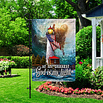 4VT. God Is My Light Garden Flag Mockup 2