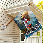 4VT. God Is My Light House Flag Mockup 2