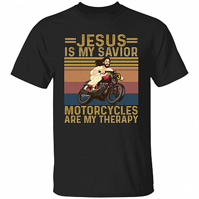 racing jesus, Black, Unisex T-Shirt