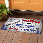 2VT. UU TIEN It's Either Snapped Or Home Alone doormat Doormat mockup 1