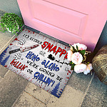 2VT. UU TIEN It's Either Snapped Or Home Alone doormat Doormat mockup 4