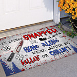 2VT. UU TIEN It's Either Snapped Or Home Alone doormat Doormat mockup 11