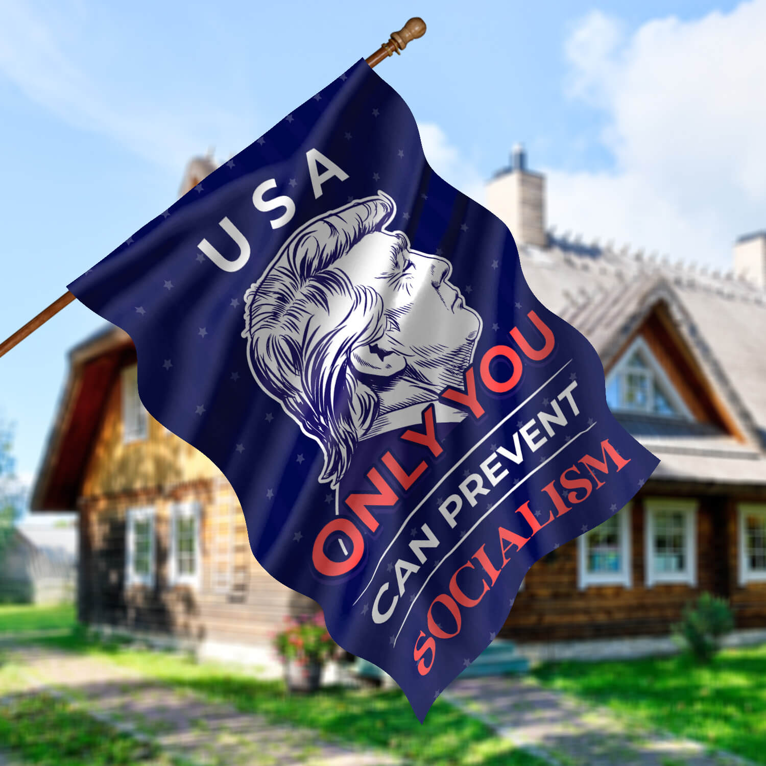 30x40 House Flag Mockup 5