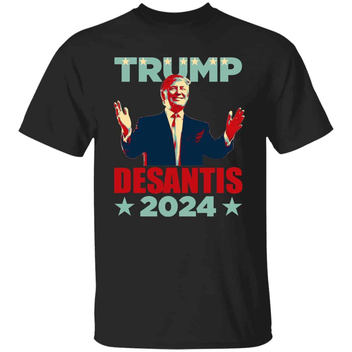 Trump Desantis 2024 T-Shirt, Black, Unisex T-Shirt Trump Desantis 2024 T-Shirt, Black, Unisex T-Shirt