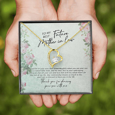 To My Best Future Mother In Law Thank You For Sharing Your Son With Me Forever Love Necklace