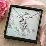 To My Best Future Mother In Law Thank You For Sharing Your Son With Me Double Hearts Necklace