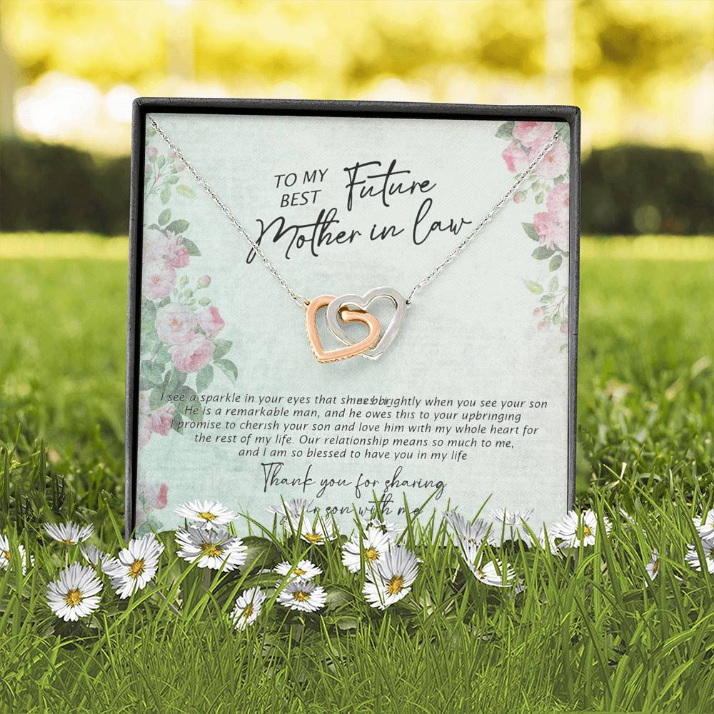 To My Best Future Mother In Law Thank You For Sharing Your Son With Me Joined Interlocking Hearts Necklace To My Best Future Mother In Law Thank You For Sharing Your Son With Me Joined Interlocking Hearts Necklace