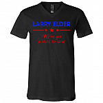 Larry Elder California Dark Tshirt, Black, V-Neck T-Shirt