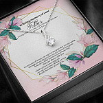 In Loving Memory of Your Father Memorial Alluring Beauty Necklace - Grieving Remembrance Bereavement Gifts