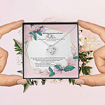 In Loving Memory of Your Father Memorial Love Knot Necklace - Grieving Remembrance Bereavement Gifts