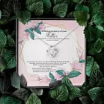 In Loving Memory of Your Father Memorial Love Knot Necklace - Grieving Remembrance Bereavement Gifts