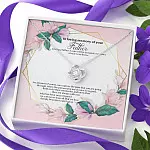 In Loving Memory of Your Father Memorial Love Knot Necklace - Grieving Remembrance Bereavement Gifts