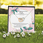 In Loving Memory Of Your Father Memorial Interlocking Hearts Pendant Necklace - Remembrance Bereavement Gifts