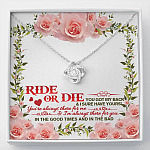 Ride Or Die You Got My Back Best Friends Love Knot Necklace - BFF Bestie Close Friend Friendship Jewelry - Love Knot Necklace