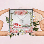 Ride Or Die You Got My Back Best Friends Love Knot Necklace - BFF Bestie Close Friend Friendship Jewelry