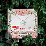 Ride Or Die You Got My Back Best Friends Love Knot Necklace - BFF Bestie Close Friend Friendship Jewelry