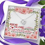 Ride Or Die You Got My Back Best Friends Love Knot Necklace - BFF Bestie Close Friend Friendship Jewelry