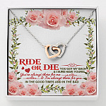 Ride Or Die You Got My Back Best Friends Interlocking Hearts Pendant Necklace - BFF Bestie Friendship Jewelry - Interlocking Hearts Necklace