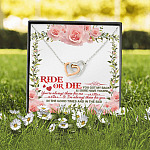 Ride Or Die You Got My Back Best Friends Interlocking Hearts Pendant Necklace - BFF Bestie Friendship Jewelry