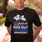 9/11 Police Never Forget 20 Years Anniversary T-shirt - V-neck - 9 11 01 20th Anniversary Shirt