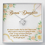 Bonus Daughter Life Give Me The Gift Of You Love Knot Necklace - Stepdaughter Step Daughter Jewelry Gifts - Love Knot Necklace