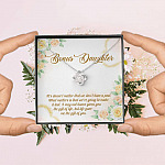 Bonus Daughter Life Give Me The Gift Of You Love Knot Necklace - Stepdaughter Step Daughter Jewelry Gifts