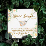 Bonus Daughter Life Give Me Gift Of You Interlocking Hearts Pendant Necklace Stepdaughter Step Daughter Gifts