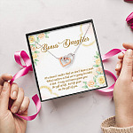 Bonus Daughter Life Give Me Gift Of You Interlocking Hearts Pendant Necklace Stepdaughter Step Daughter Gifts