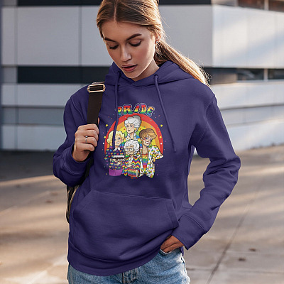 Alternative view of Pride Rainbow Golden Girl Hoodie - Long Sleeve - Sweatshirt