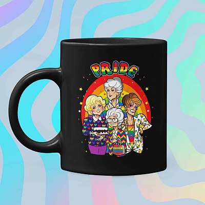 Alternative view of Pride Rainbow Golden Girl Ceramic Coffee Mug - Travel Mug - Color Changing Mug