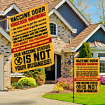 7MH. Vaccine Door Knocker 30x40 Garden & House Mockup 3