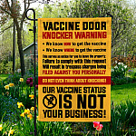 7MH. Vaccine Door Knocker 30x40 Garden Flag Mockup 5
