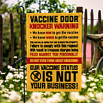 7MH. Vaccine Door Knocker 30x40 Garden Flag Mockup 6