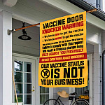 7MH. Vaccine Door Knocker 30x40 House Flag Mockup 1