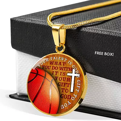 Your Talent Is God's Gift To You What You Do With It Is Your Gift To God Circle Pendant Necklace-Bangle