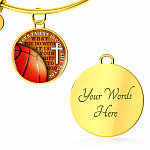 Your Talent Is God's Gift To You What You Do With It Is Your Gift To God Circle Pendant Necklace-Bangle Your Talent Is God's Gift To You What You Do With It Is Your Gift To God Circle Pendant Necklace-Bangle