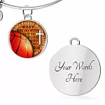 Your Talent Is God's Gift To You What You Do With It Is Your Gift To God Circle Pendant Necklace-Bangle Your Talent Is God's Gift To You What You Do With It Is Your Gift To God Circle Pendant Necklace-Bangle