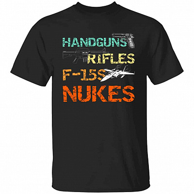 handguns shirt, Black, Unisex T-Shirt