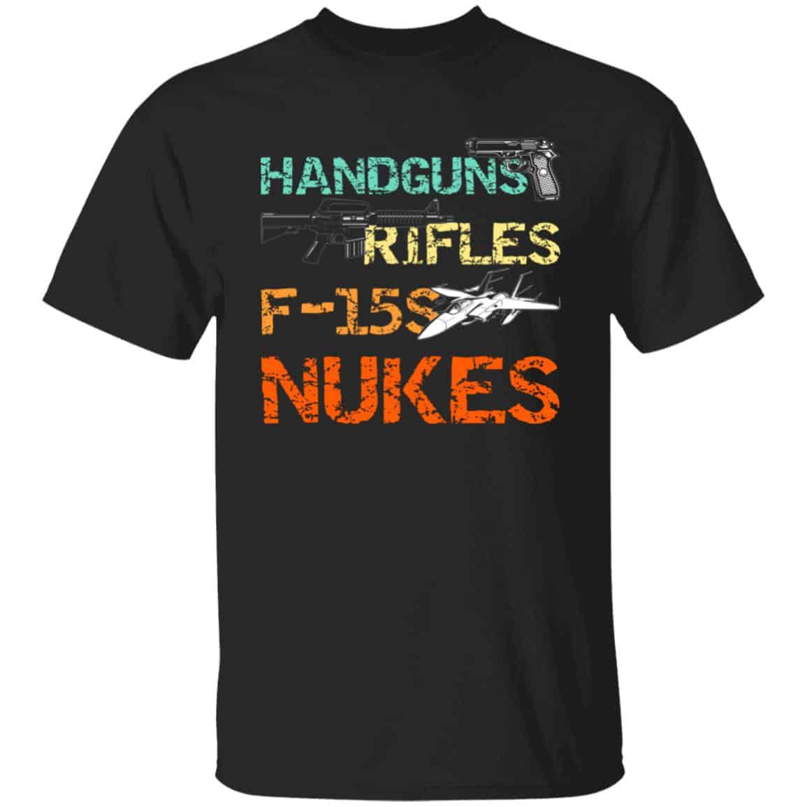 handguns shirt, Black, Unisex T-Shirt