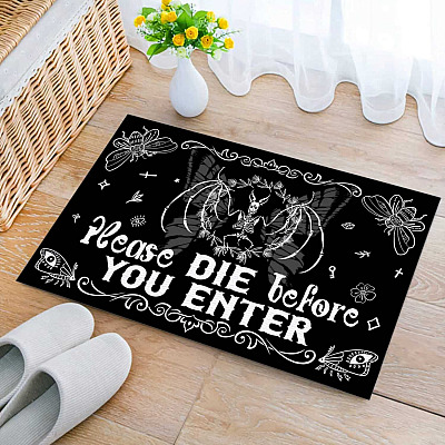 Alternative view of Please Die Before You Enter Indoor Outdoor Decorative Doormat
