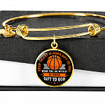 Basketball Your Talent Is God's Gift to You What You Do with It Is Your Gift to God Circle Pendant Necklace