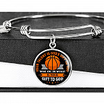 Basketball Your Talent Is God's Gift to You What You Do with It Is Your Gift to God Circle Pendant Necklace