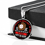 Baseball Your Talent Is God's Gift to You What You Do with It Is Your Gift to God Circle Pendant Necklace Baseball Your Talent Is God's Gift to You What You Do with It Is Your Gift to God Circle Pendant Necklace
