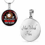 Baseball Your Talent Is God's Gift to You What You Do with It Is Your Gift to God Circle Pendant Necklace Baseball Your Talent Is God's Gift to You What You Do with It Is Your Gift to God Circle Pendant Necklace